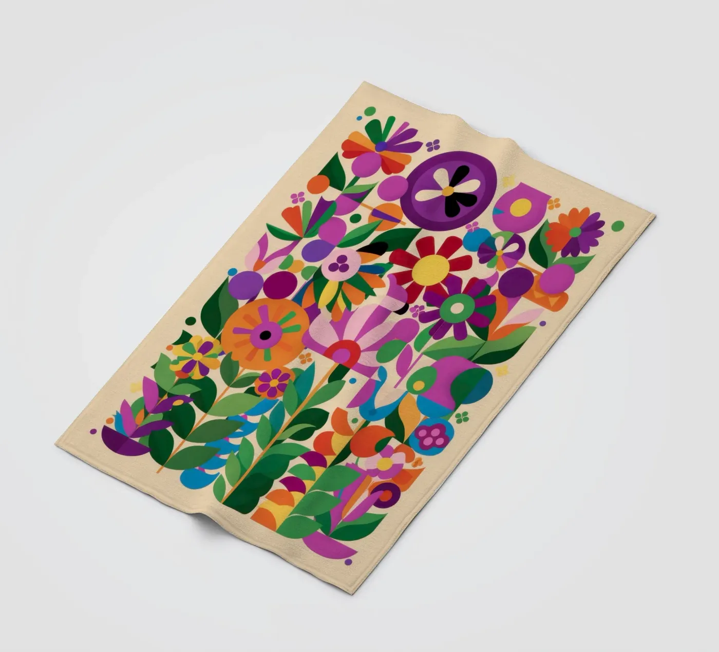 Floral Garden Abstract fleecedeken van Sentinel Glow