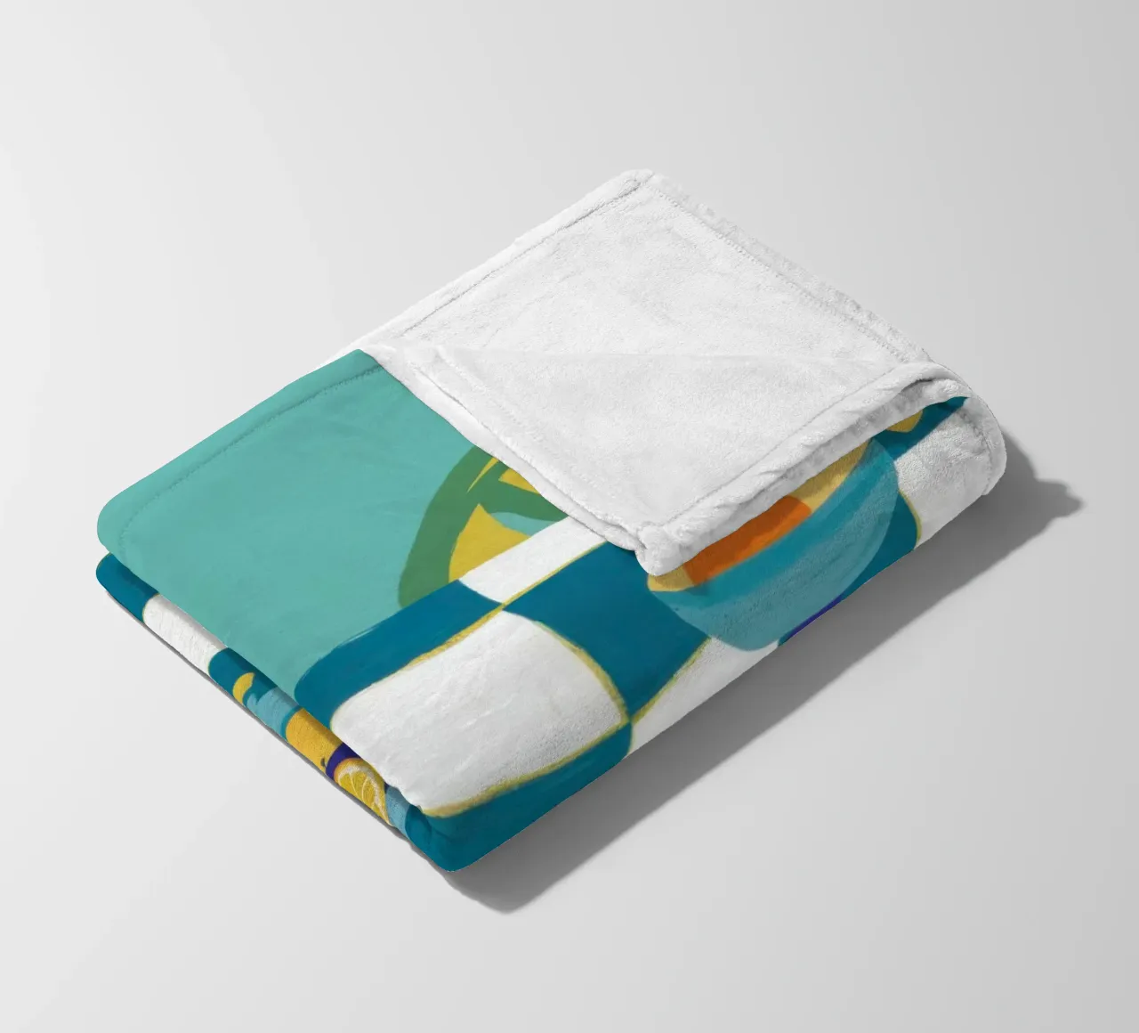Checkered Table Stillness fleece blanket by Pale Aura
