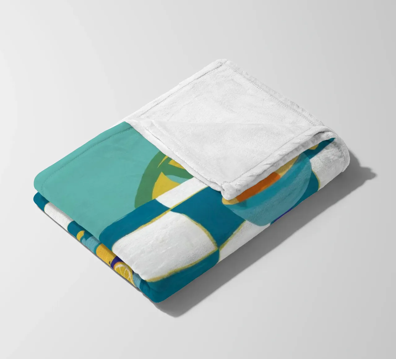 Checkered Table Stillness fleece blanket by Pale Aura