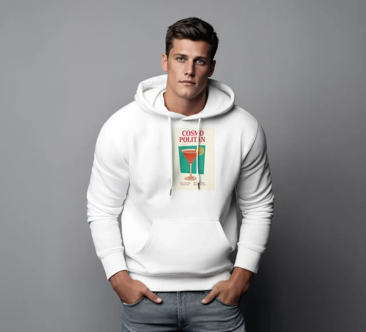 Cosmopolitan Cocktail felpa con cappuccio da Attaboy Dsgn