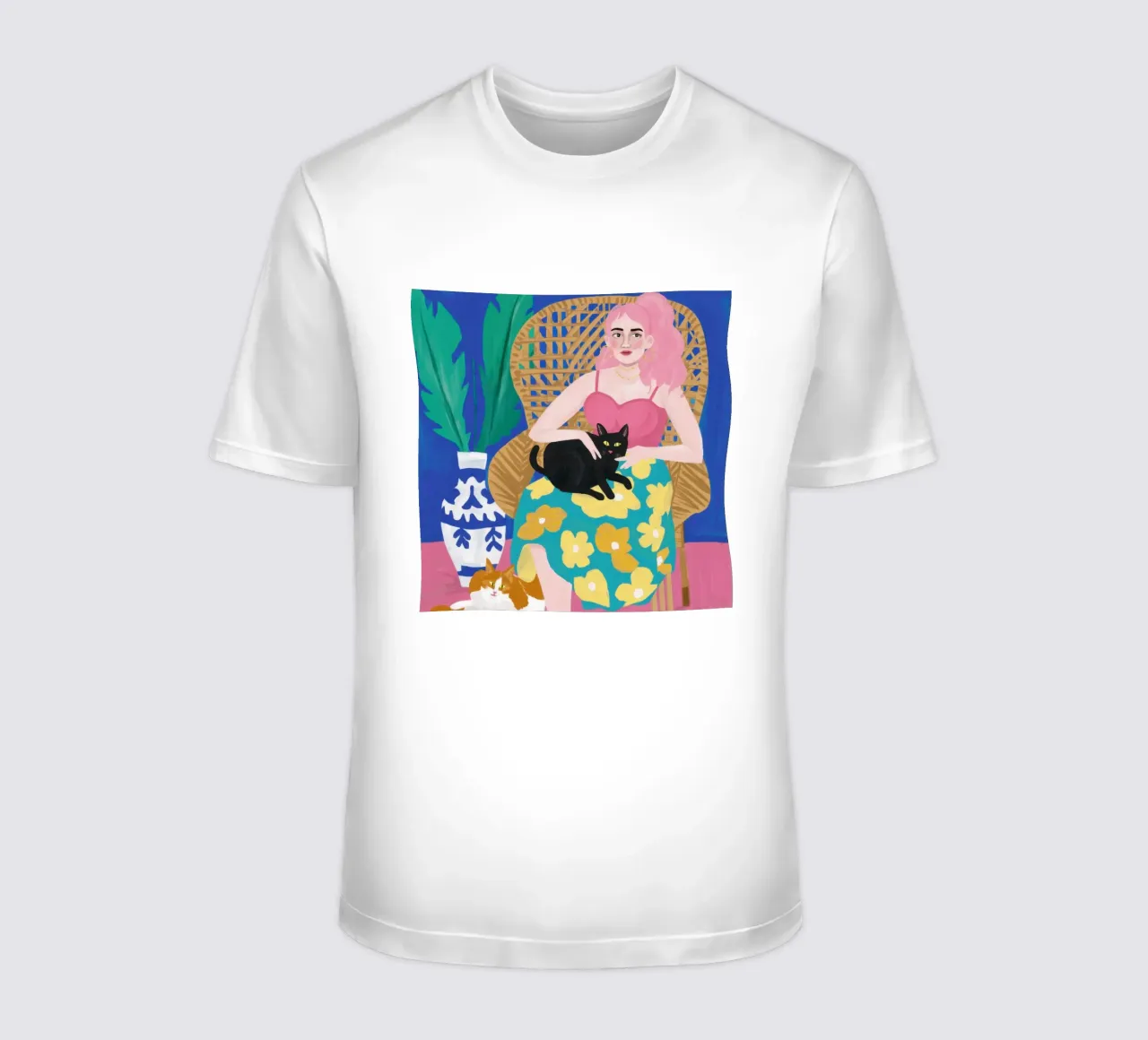 Sedia floreale Cat Nap t-shirt da Pale Aura