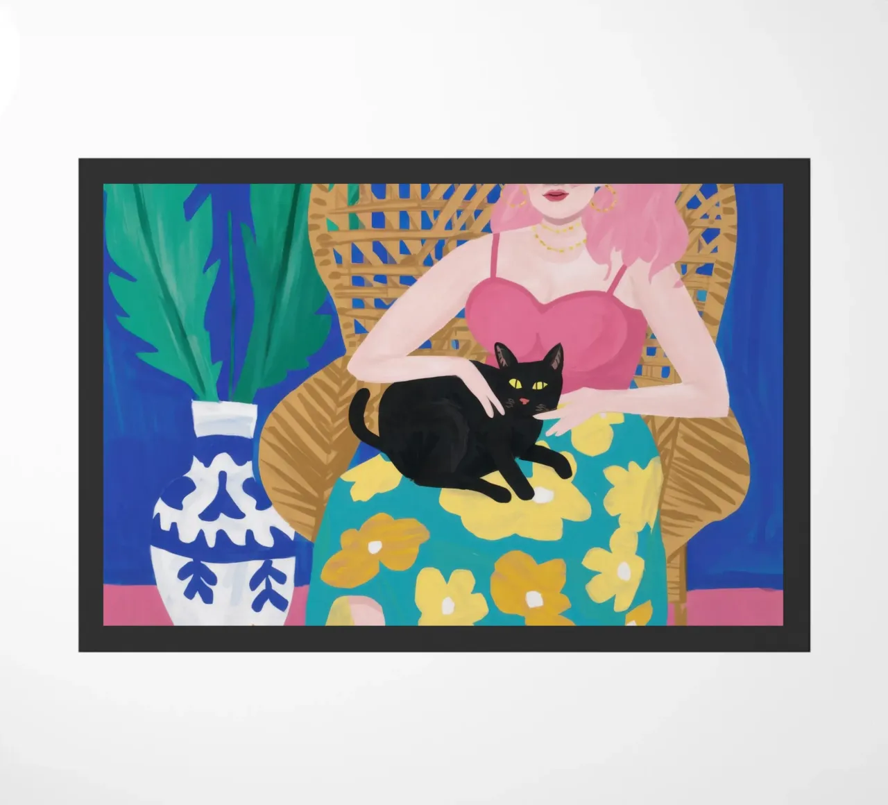 Sedia floreale Cat Nap zerbino da Pale Aura