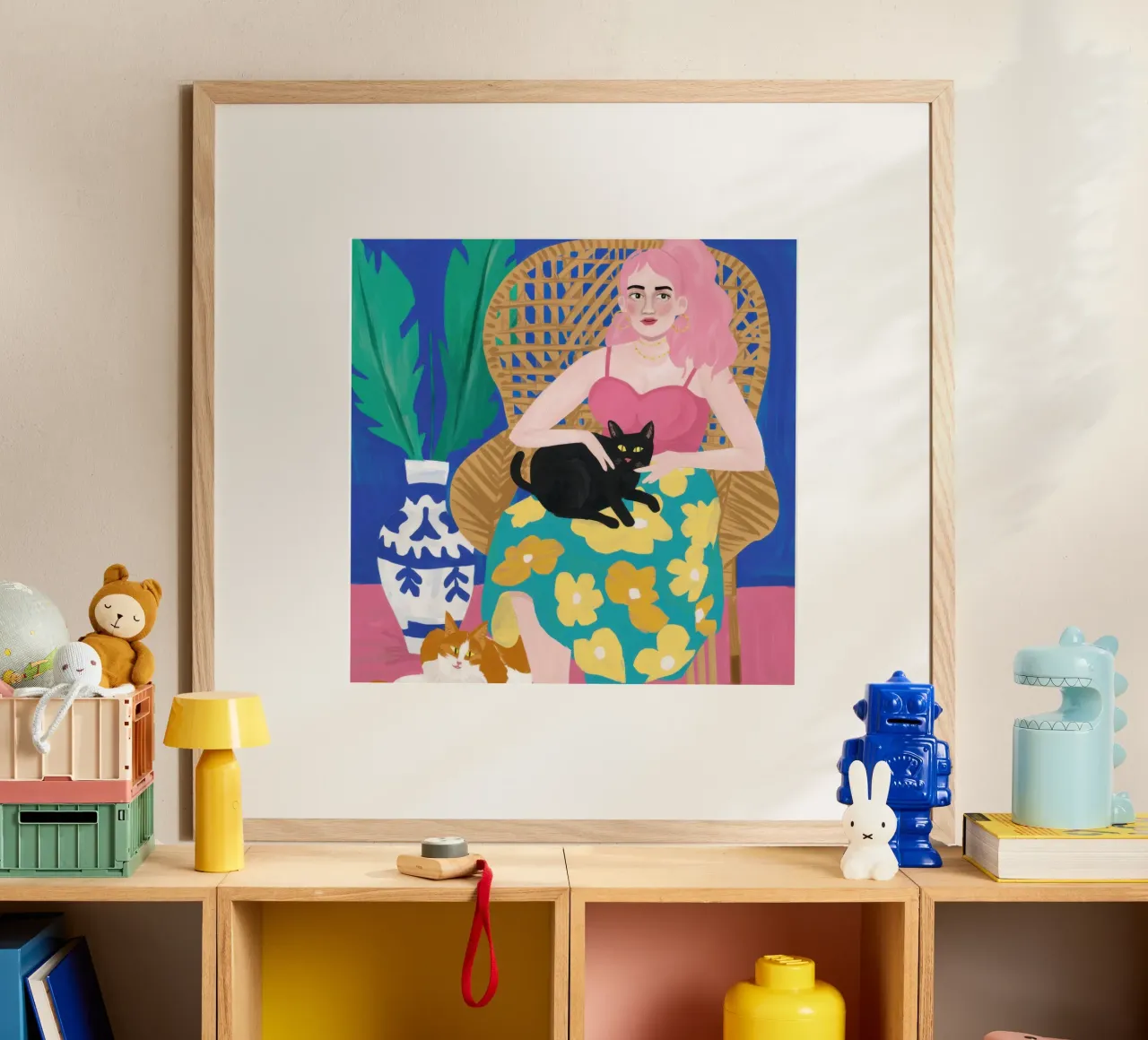 Sedia floreale Cat Nap carta hahnemühle da Pale Aura