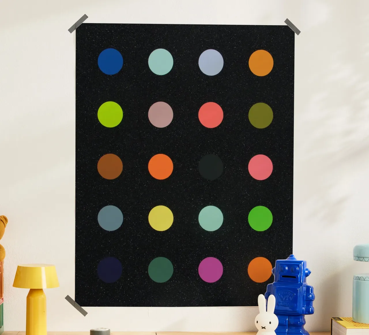 Damien Hirst Watercolor poster with wooden frame by Romeyoprints