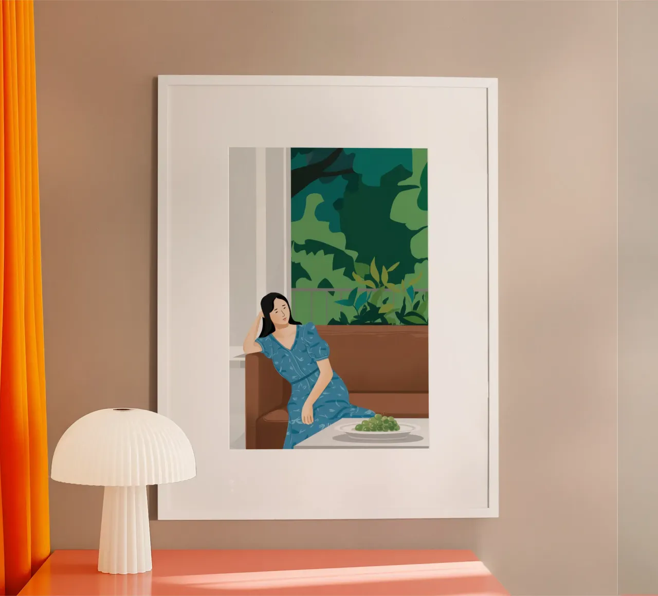 Donna in sedia blu carta hahnemühle da Sentinel Glow
