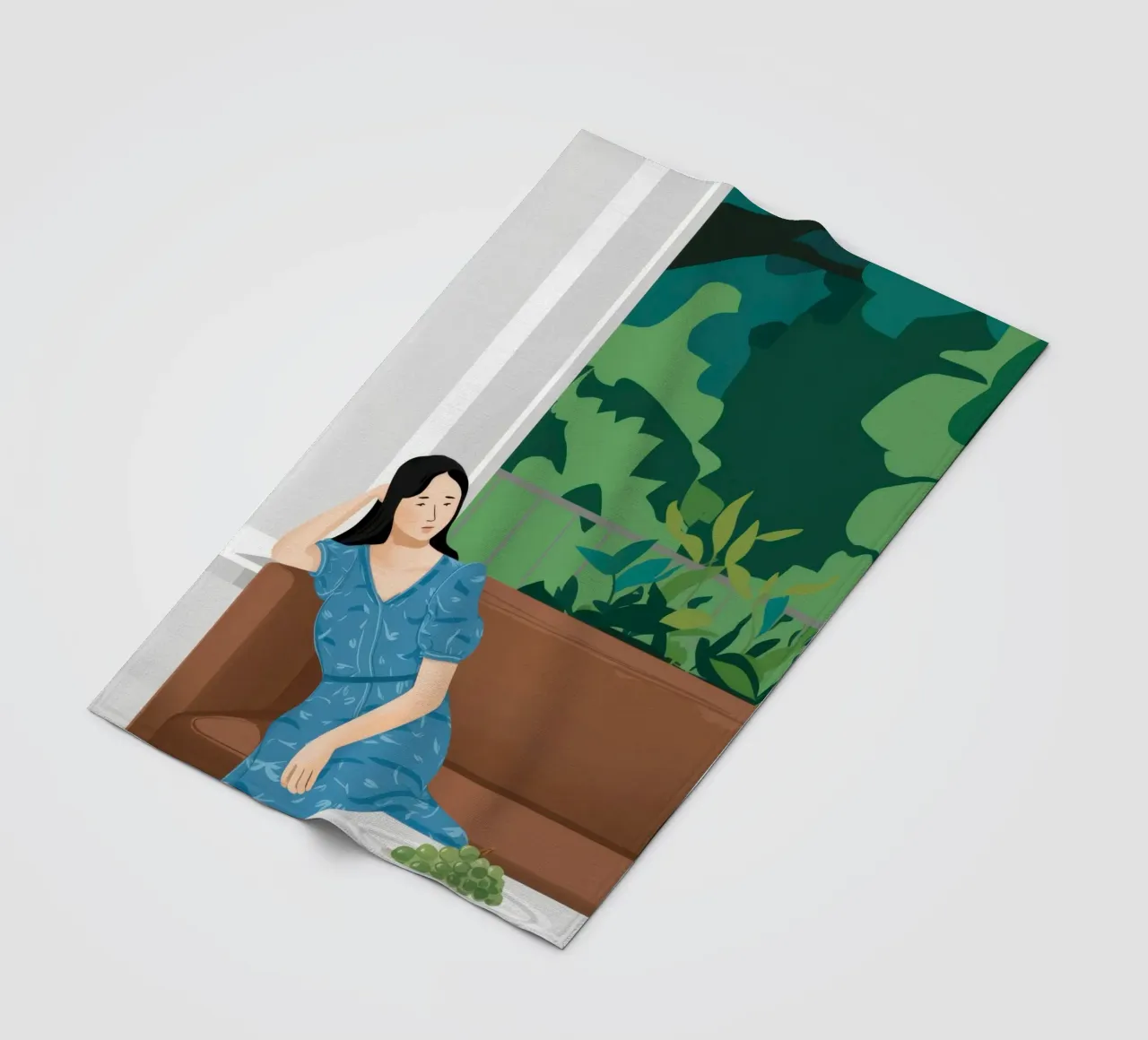 Donna in sedia blu coperta in pile da Sentinel Glow