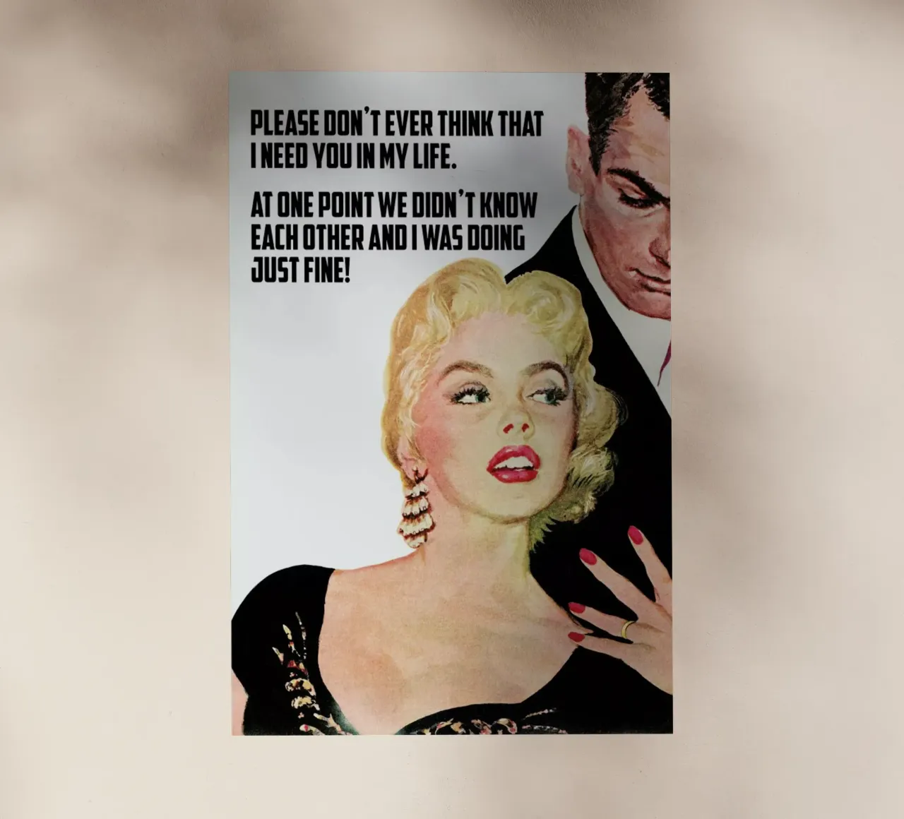 Please Don't Ever Think That I pellicola backlit da Gallery Print and Art Limited
