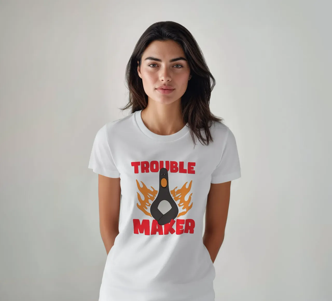 Feathers McGraw Trouble Maker t-shirt da vantobbin