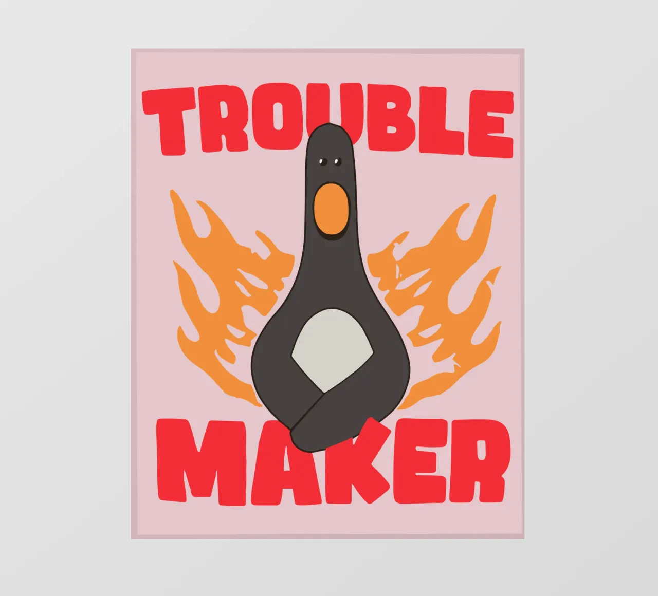 Feathers McGraw Trouble Maker lámina retroiluminada de vantobbin