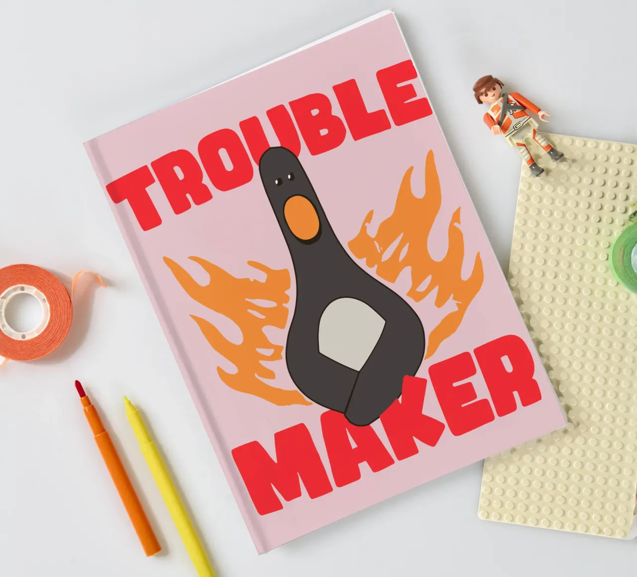 Feathers McGraw Trouble Maker notebook by vantobbin