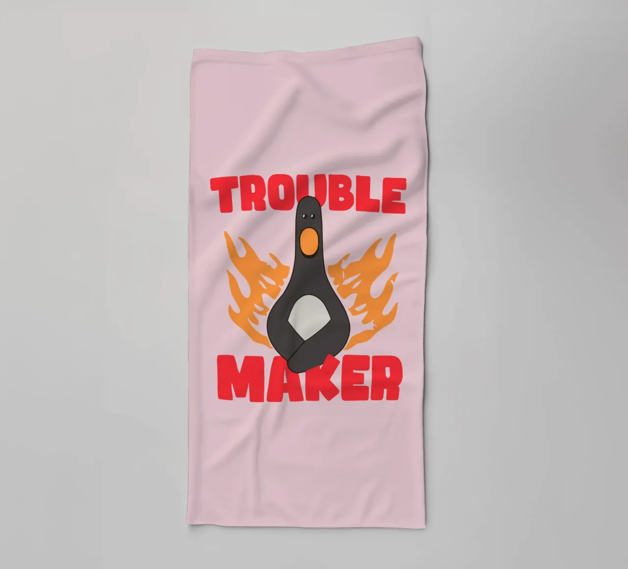 Feathers McGraw Trouble Maker towel by vantobbin