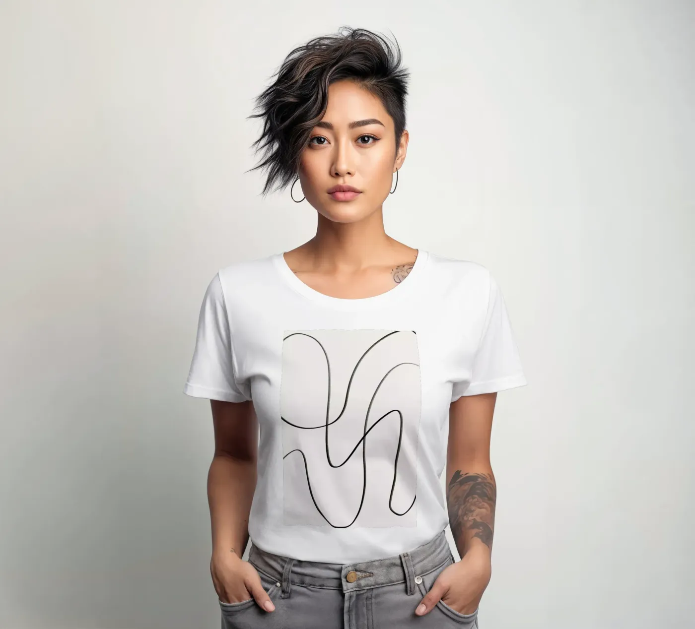 Scribble t-shirt da donna da Pure