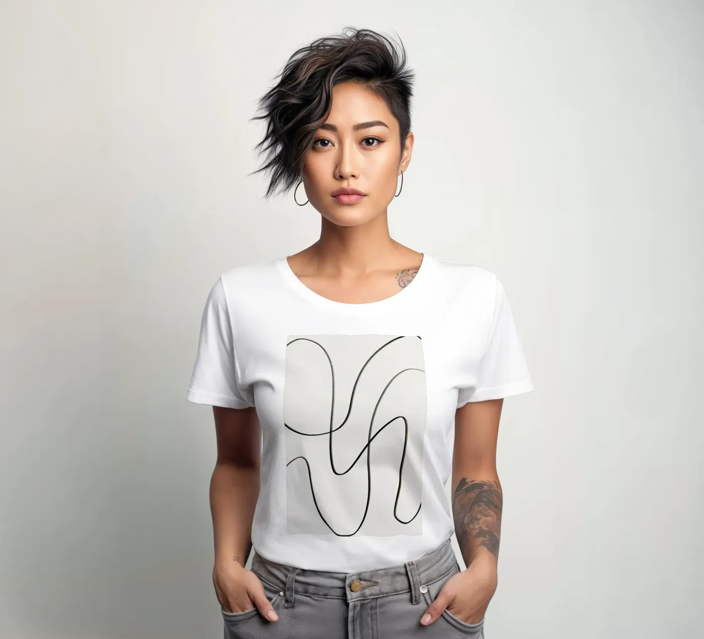 Scribble t-shirt da donna da Pure