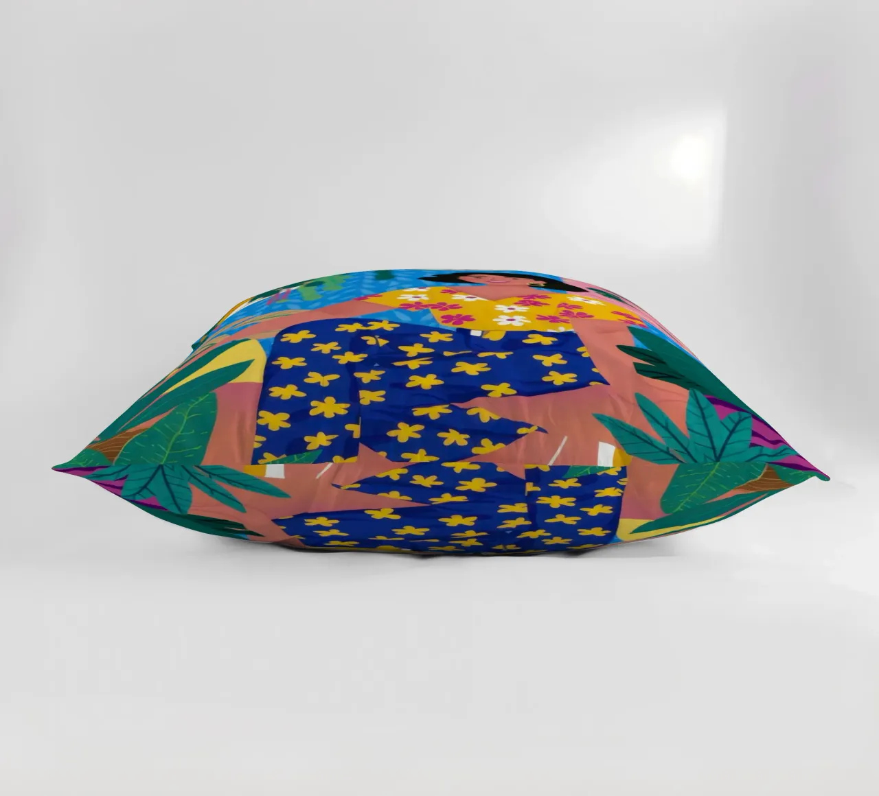 Floral Sweater Woman decorative cushion by Pale Aura