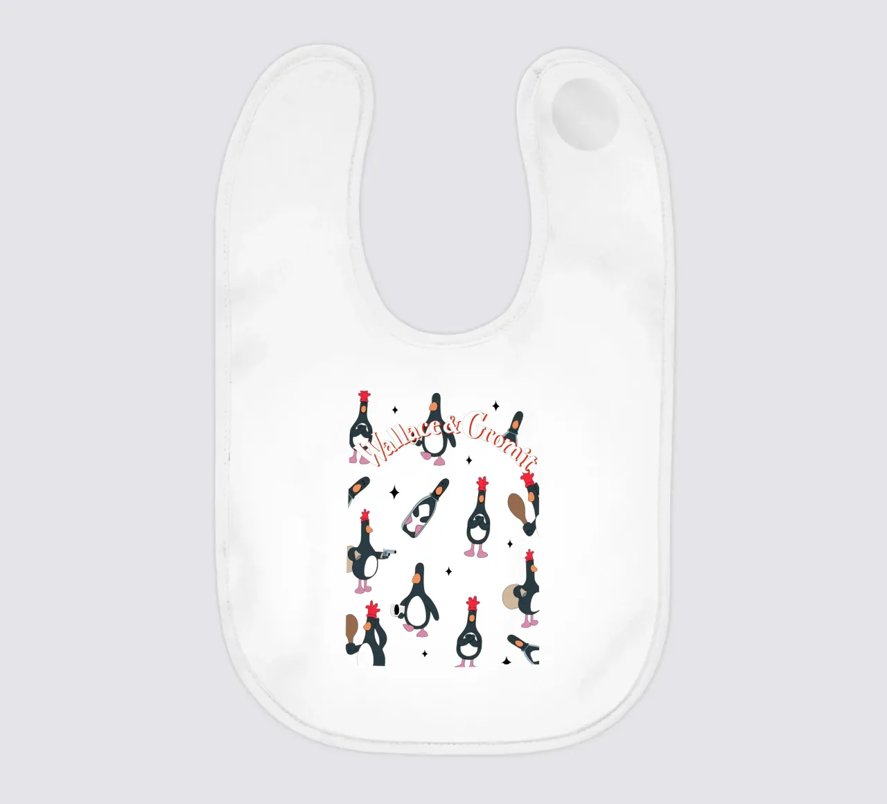 Feathers McGraw Wallace and Gromit bavaglino da vantobbin
