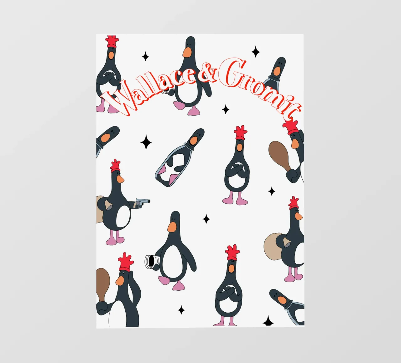 Feathers McGraw Wallace and Gromit pellicola backlit da vantobbin