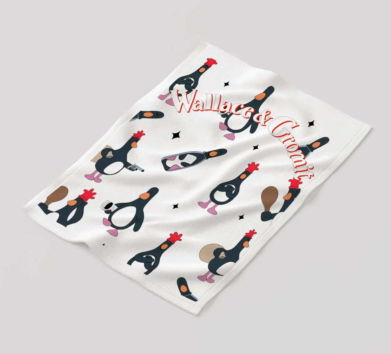 Feathers McGraw Wallace and Gromit coperta in pile da vantobbin