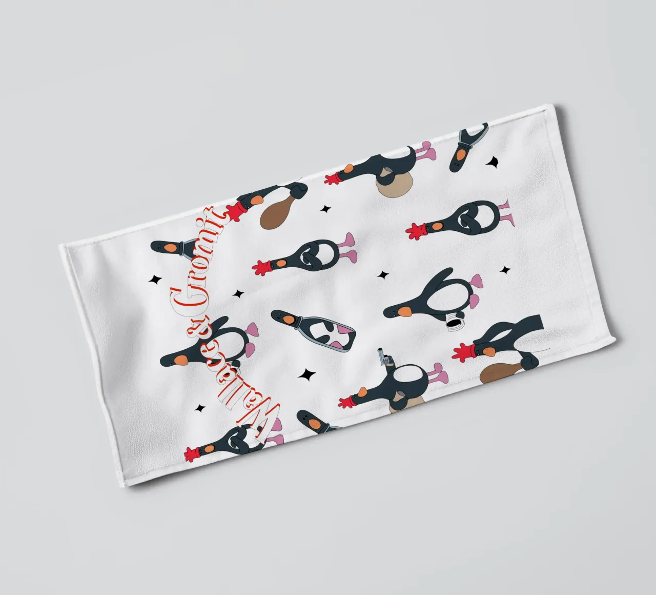 Feathers McGraw Wallace and Gromit asciugamano da bagno da vantobbin