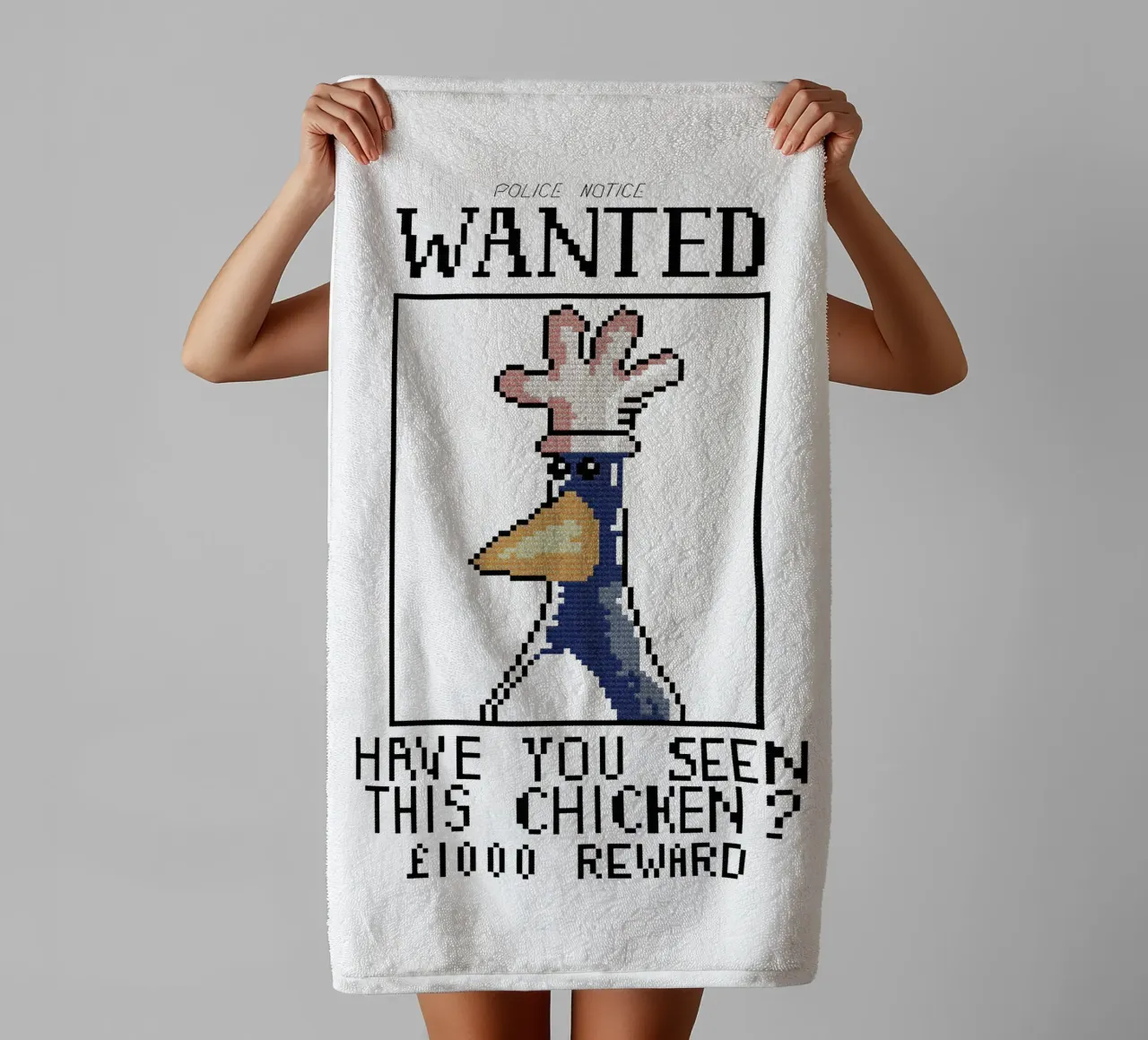 Feathers McGraw Wanted V1 asciugamano da bagno da vantobbin