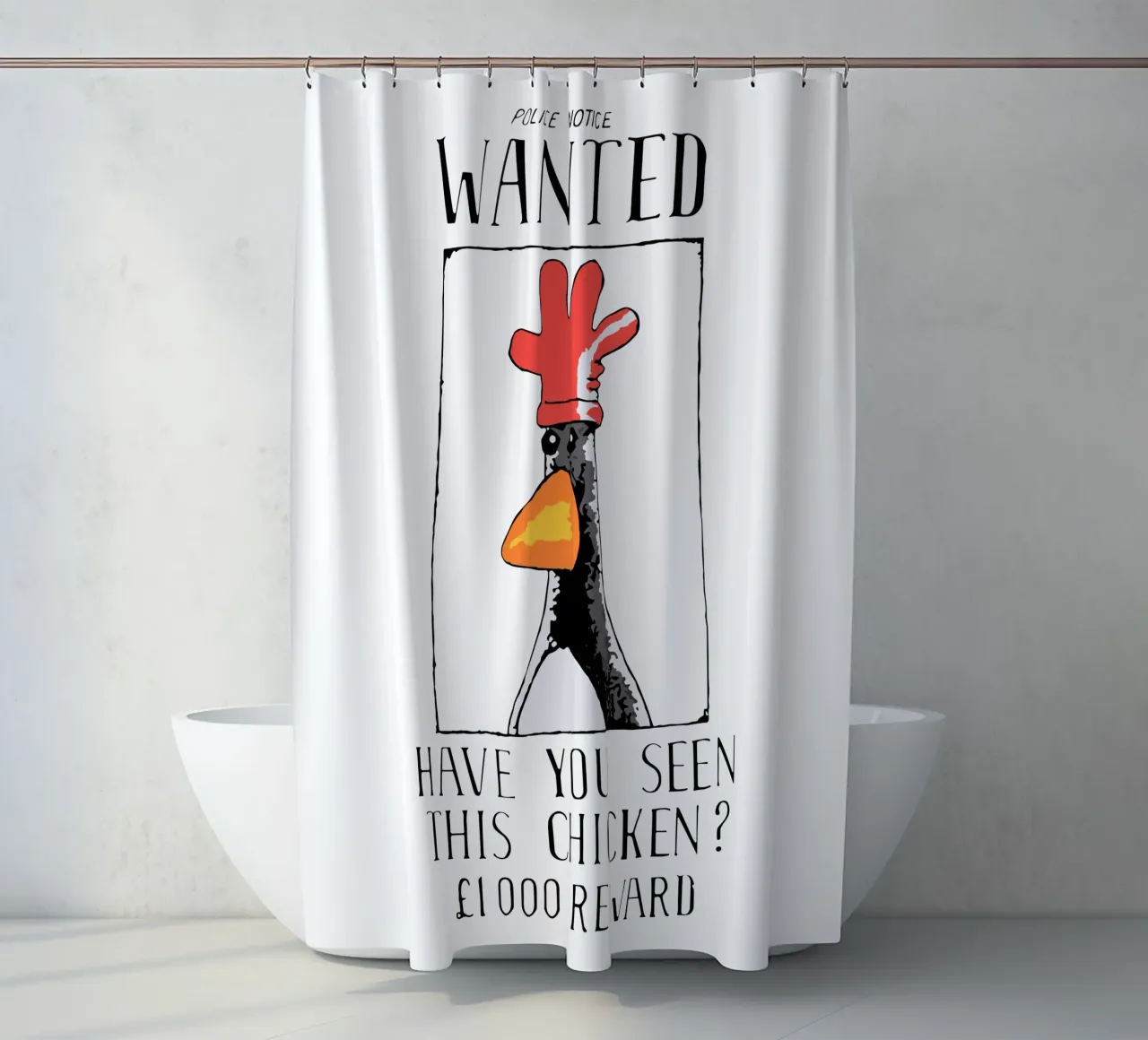 Feathers McGraw Wanted V2 tenda da doccia da vantobbin