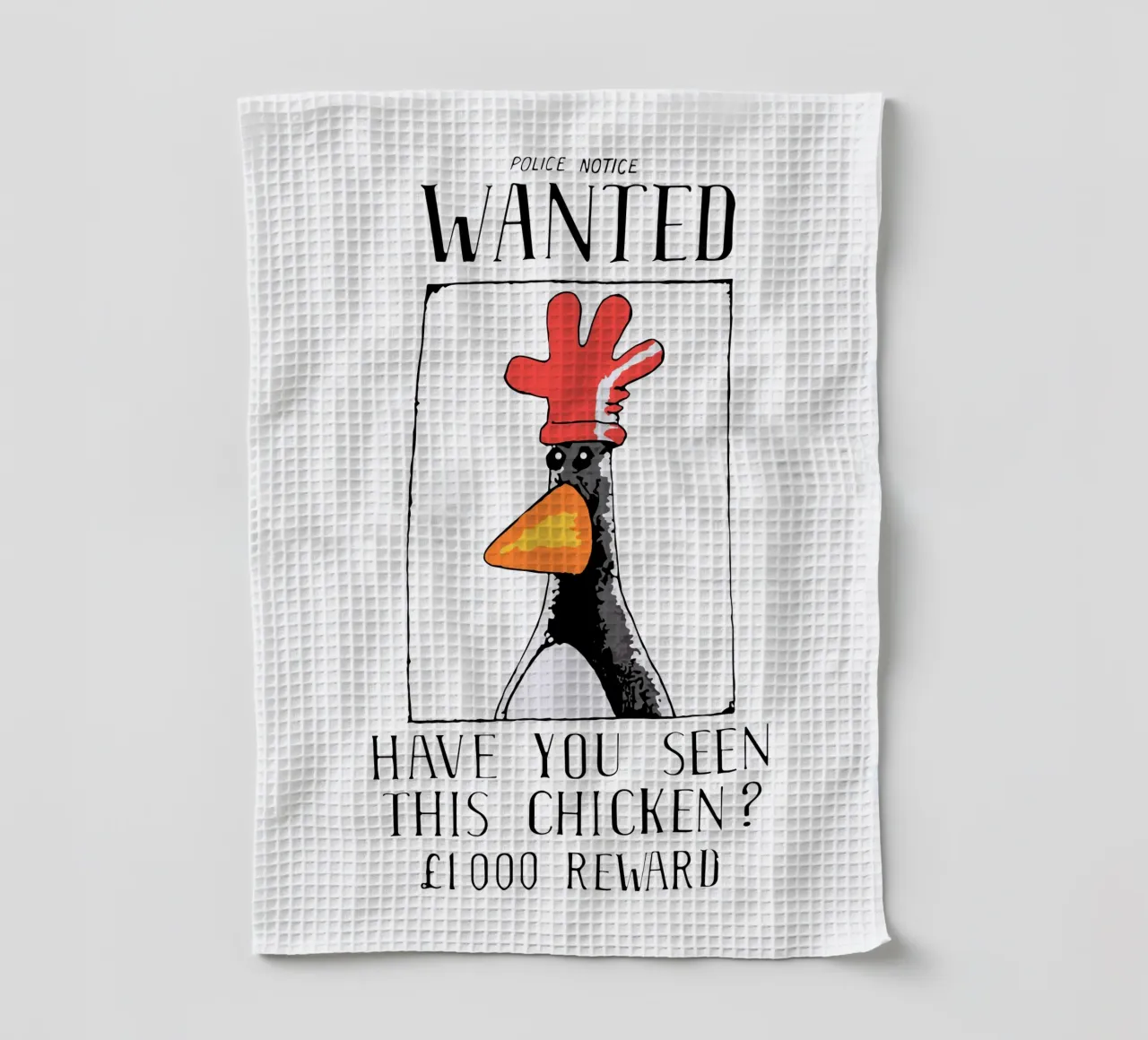 Feathers McGraw Wanted V2 canovaccio da cucina da vantobbin