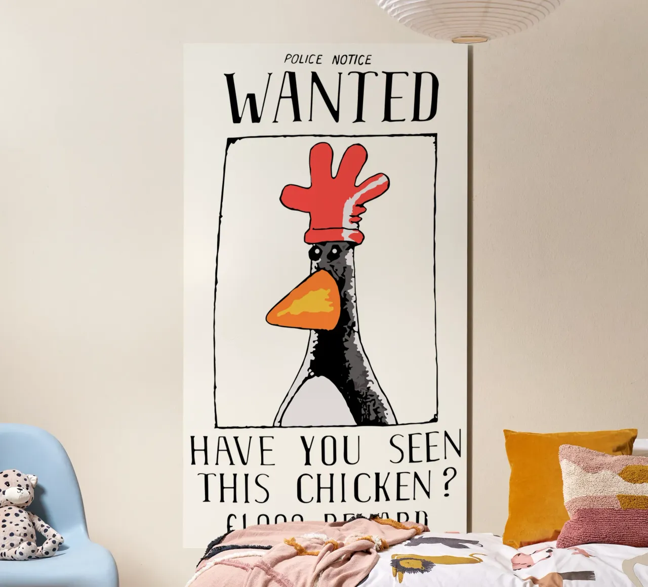 Feathers McGraw Wanted V2 alluminio dibond da vantobbin