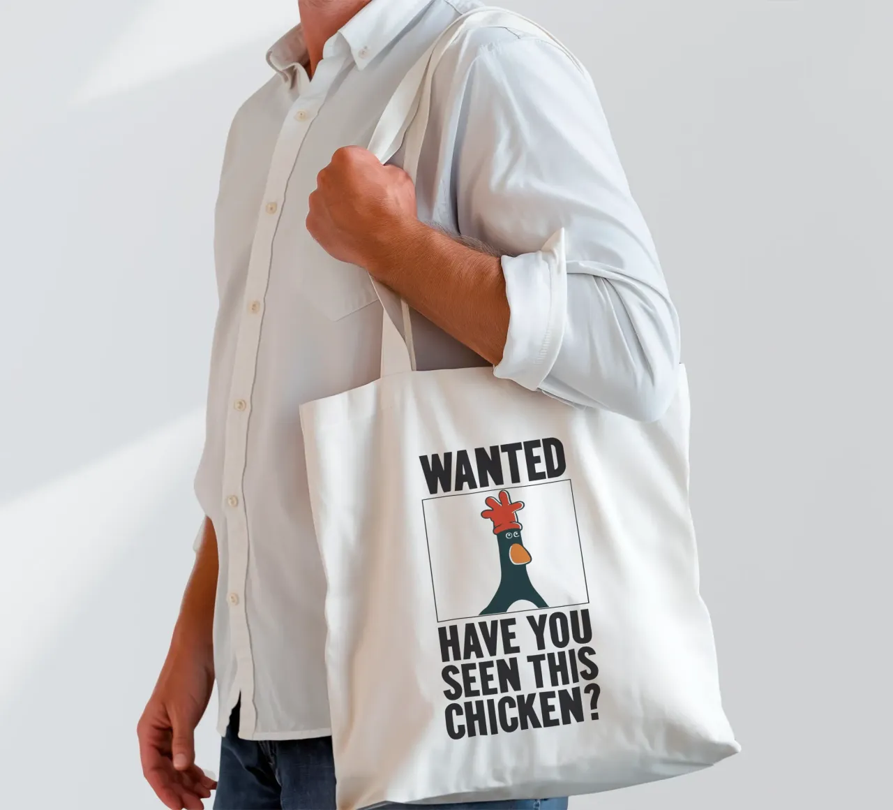 Feathers McGraw Wanted V3 borsa in juta da vantobbin