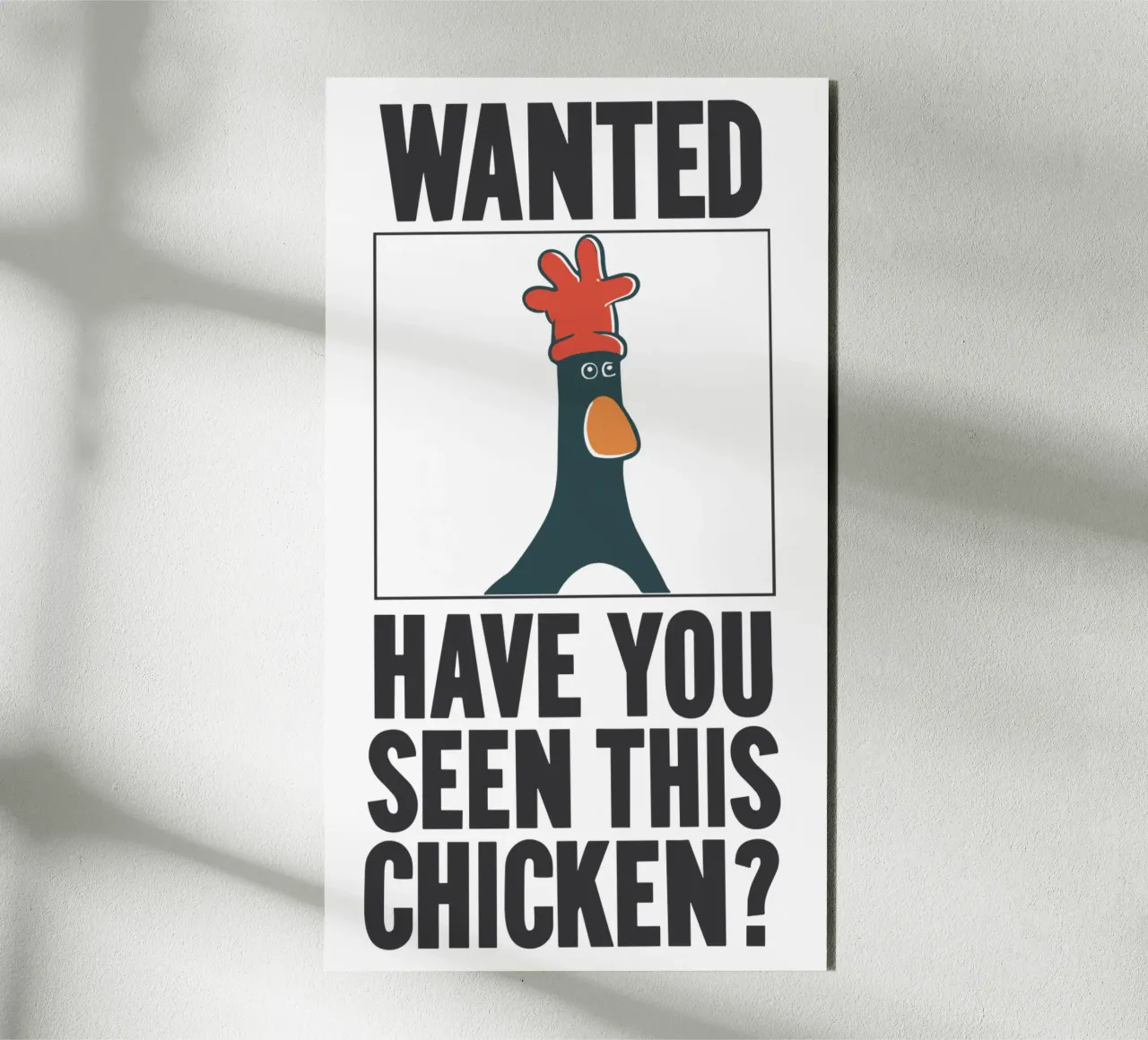 Feathers McGraw Wanted V3 alluminio dibond da vantobbin