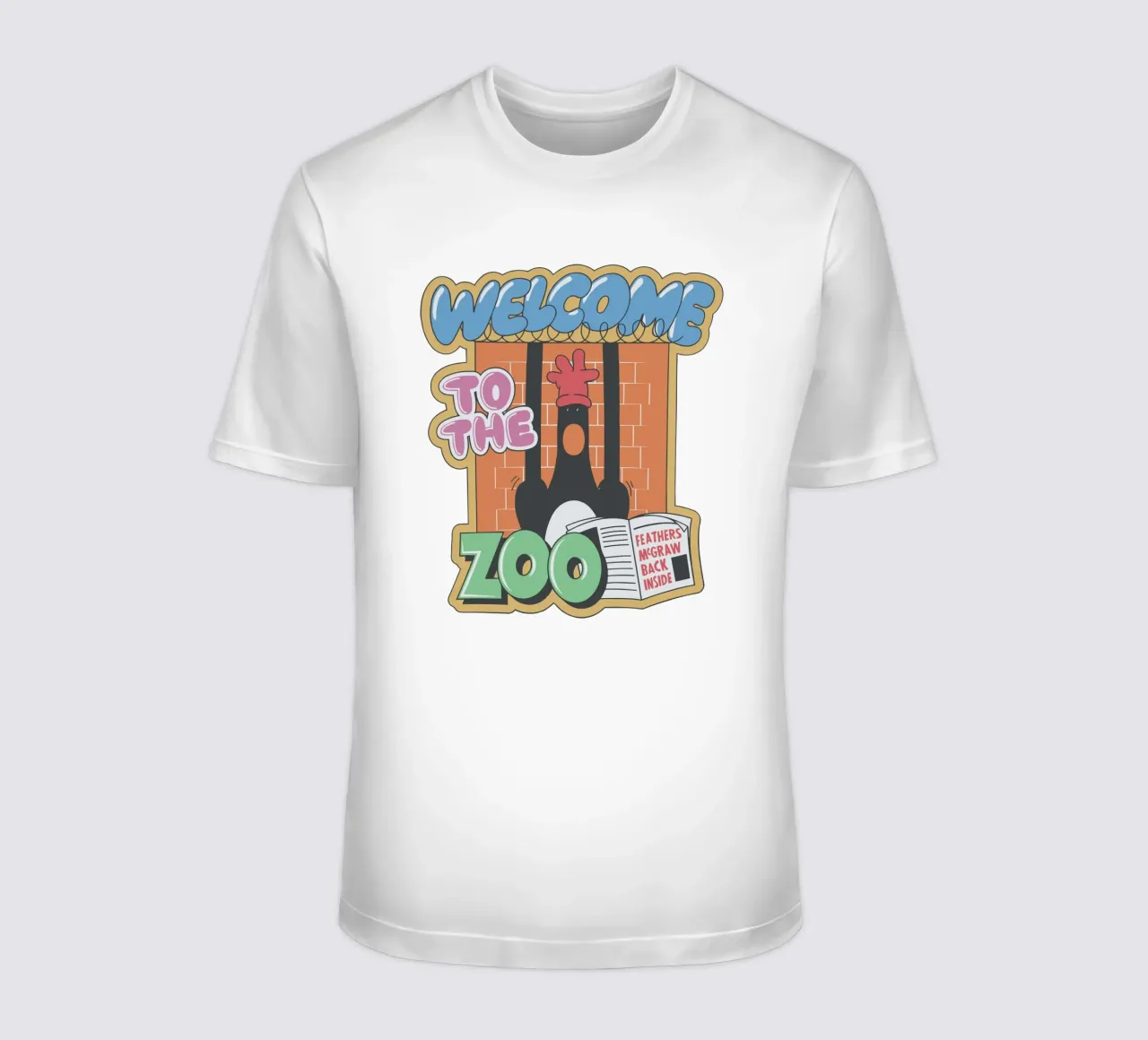 Feathers McGraw Welcome to the Zoo t-shirt da vantobbin