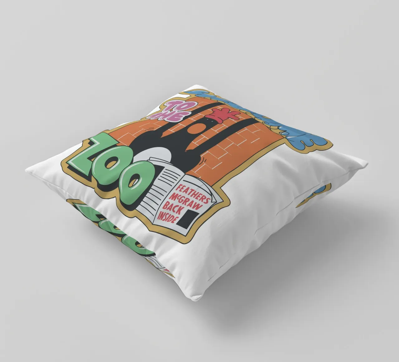 Feathers McGraw Welcome to the Zoo cuscino da vantobbin