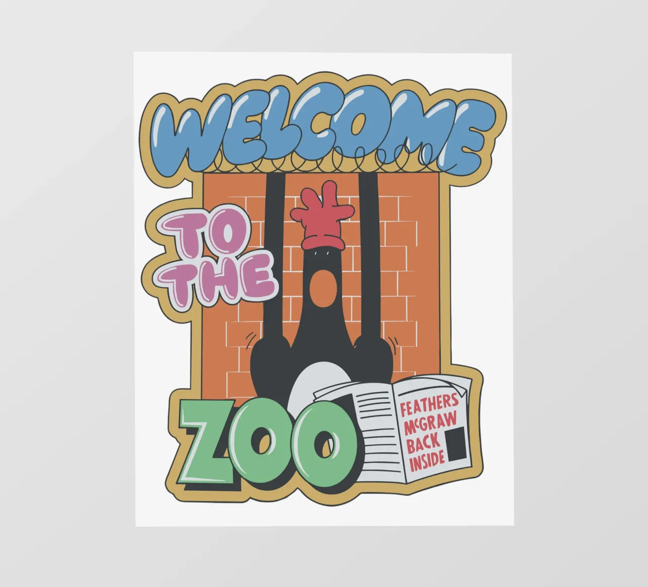 Feathers McGraw Welcome to the Zoo telo in pvc da vantobbin