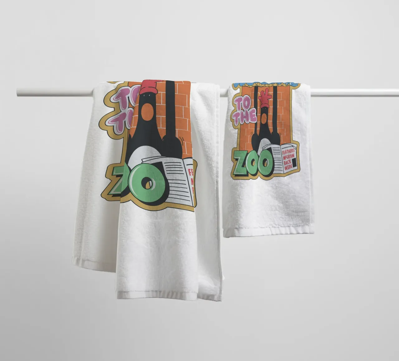 Feathers McGraw Welcome to the Zoo asciugamano da bagno da vantobbin