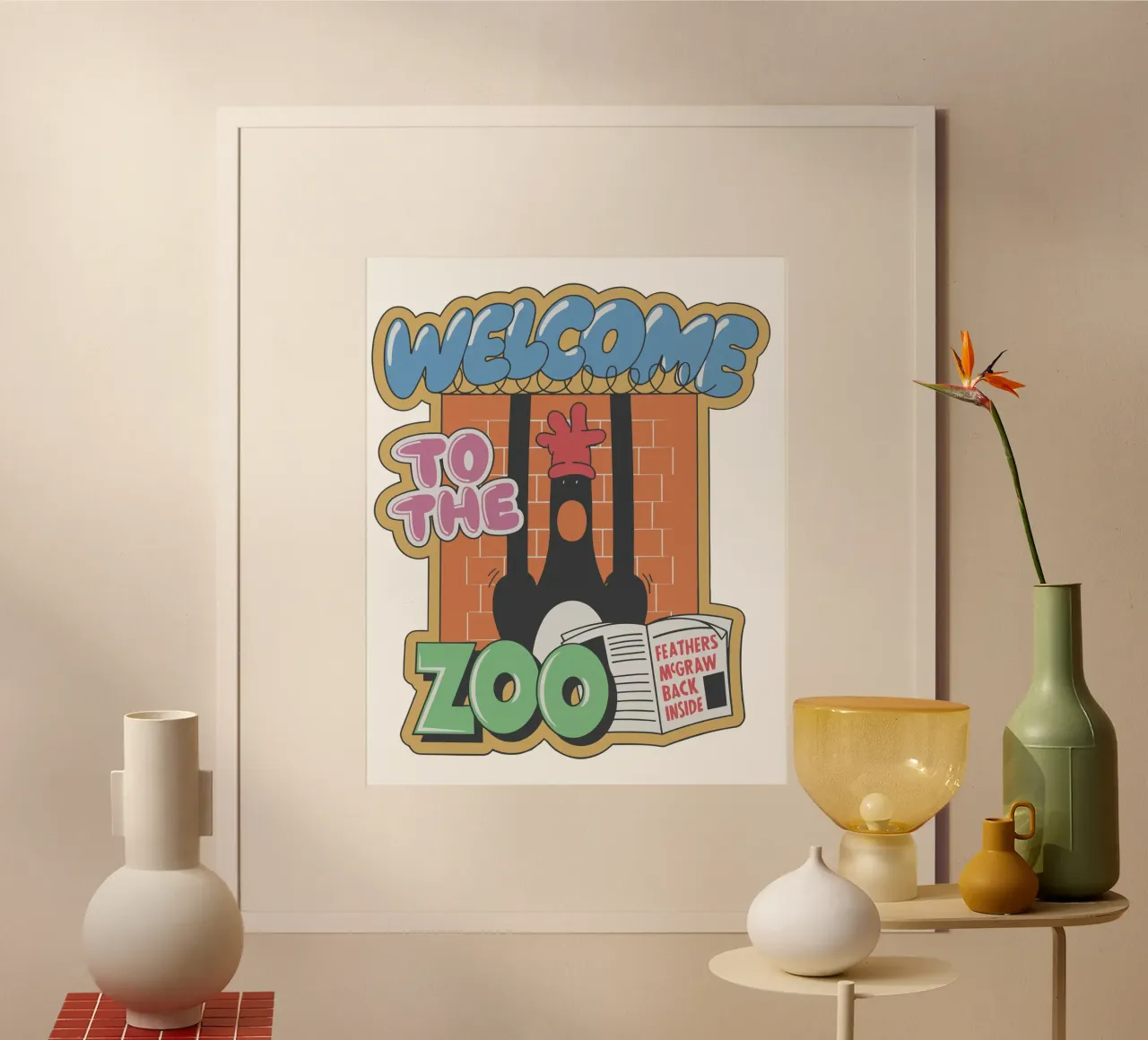 Feathers McGraw Welcome to the Zoo carta hahnemühle da vantobbin