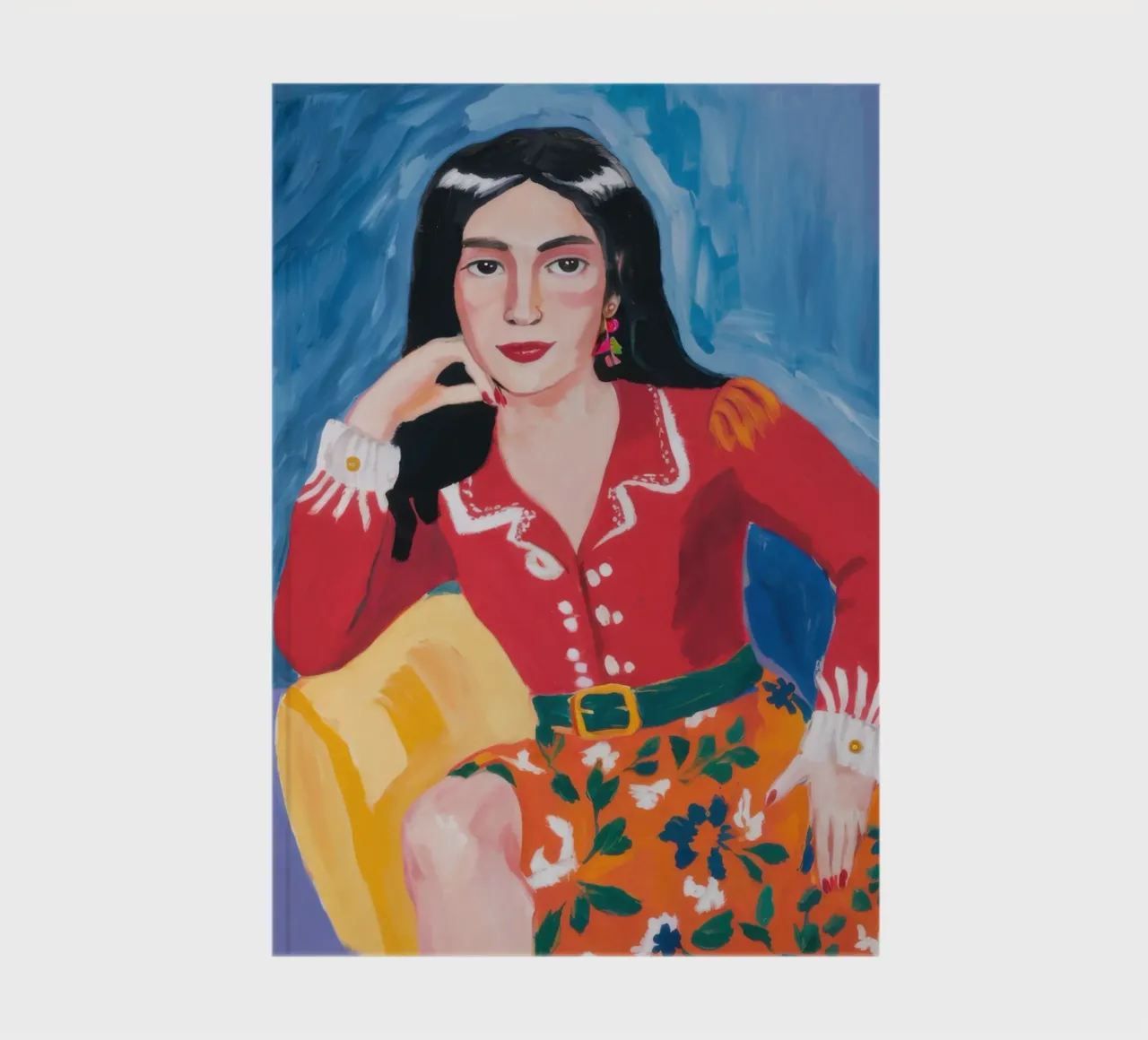 Yellow Chair Red Blouse notebook by Marigold Tiga