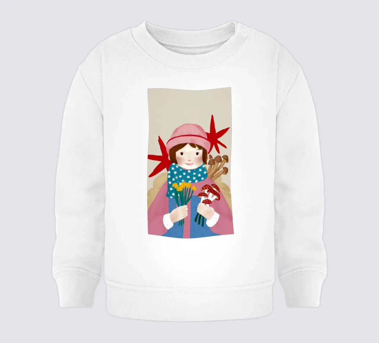 Ragazza con i funghi felpa neonato da Sentinel Glow