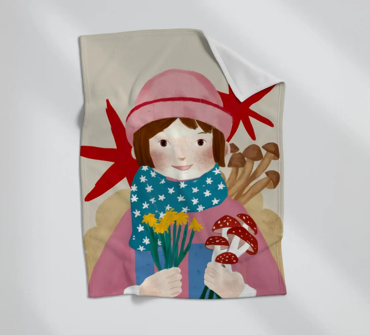 Ragazza con i funghi coperta in pile da Sentinel Glow