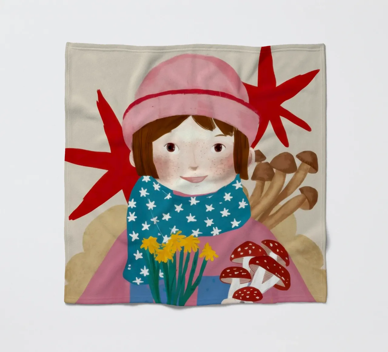 Ragazza con i funghi coperta in pile da Sentinel Glow