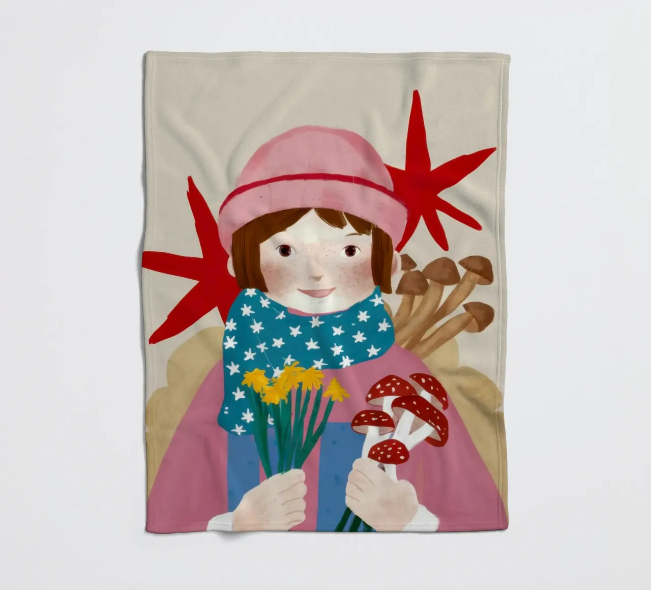 Ragazza con i funghi coperta in pile da Sentinel Glow