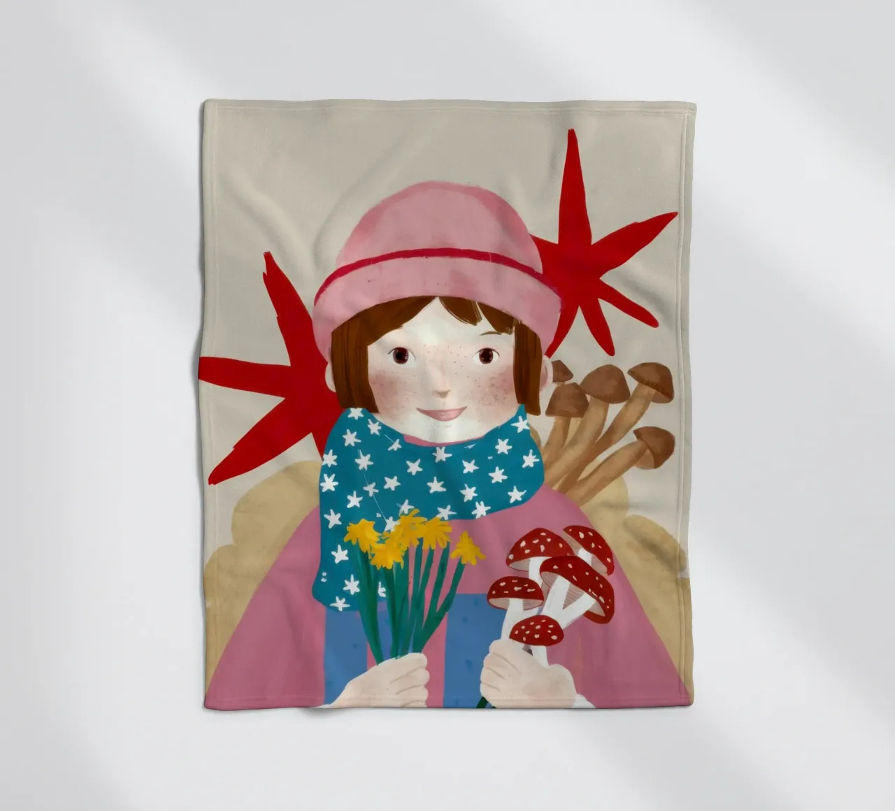 Ragazza con i funghi coperta in pile da Sentinel Glow