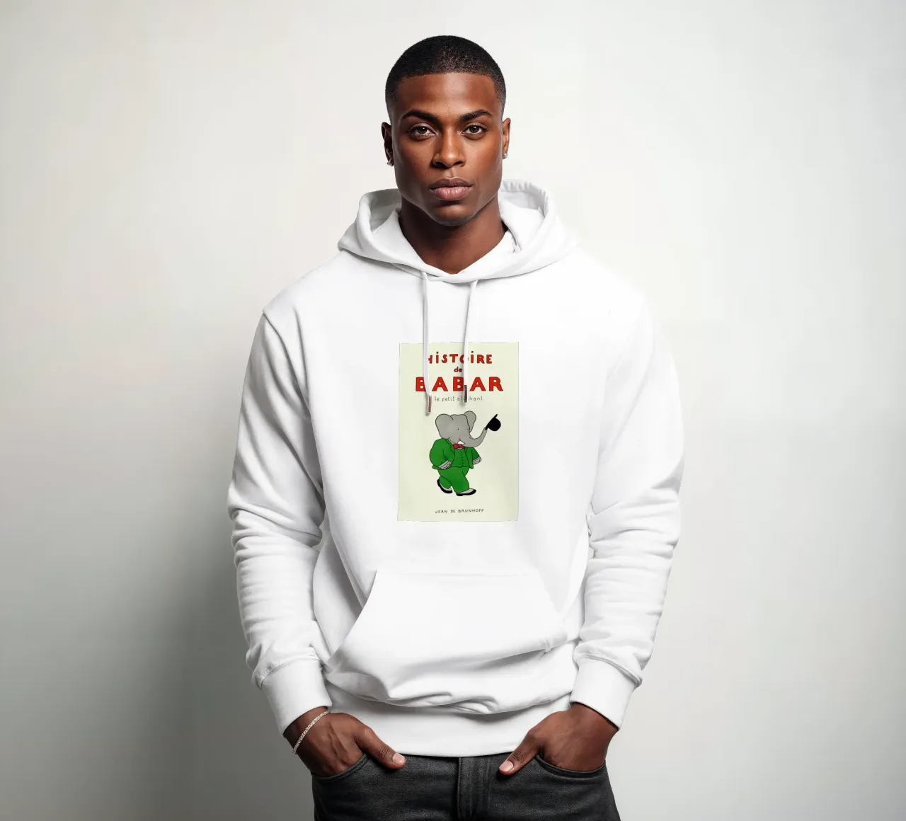 Histoire de Babar 3 felpa con cappuccio da Little Flourishes