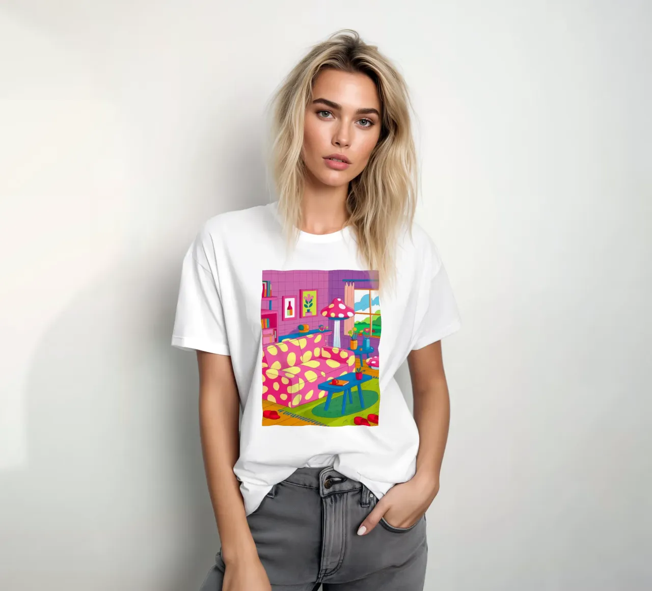 Lamp and Vase Abstract t-shirt by Marigold Tiga