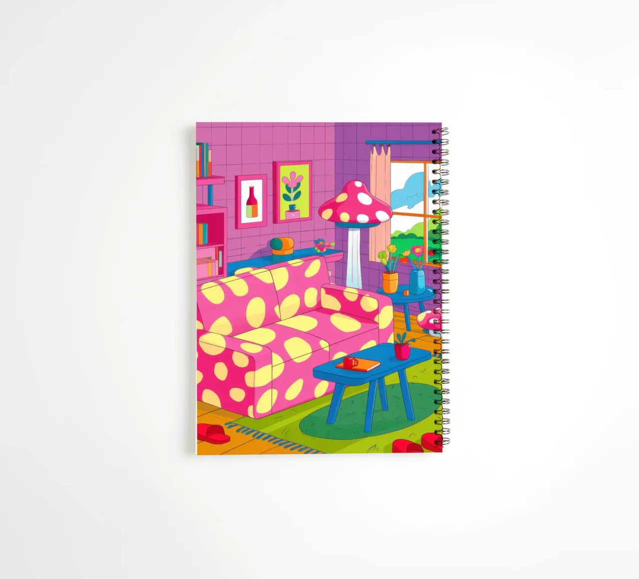 Lamp and Vase Abstract spiral notebook by Marigold Tiga