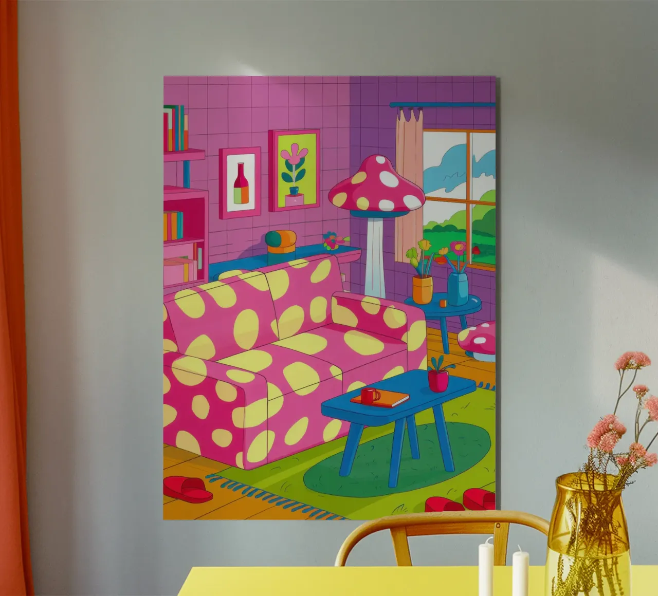 Lampada e vaso astratti alluminio dibond da Marigold Tiga