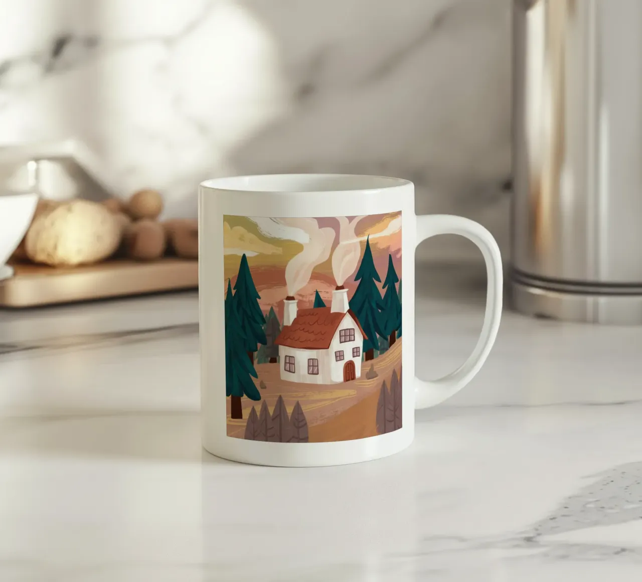 Cottage nel bosco tazza in ceramica da Sentinel Glow