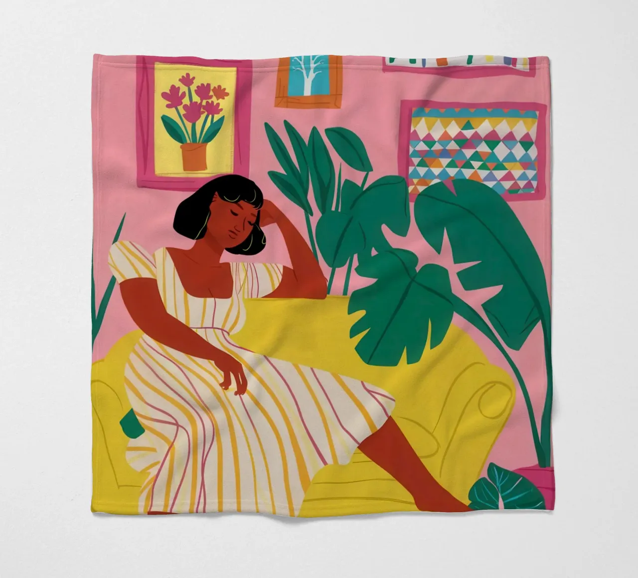 Reading in Bed fleece blanket by Pale Aura