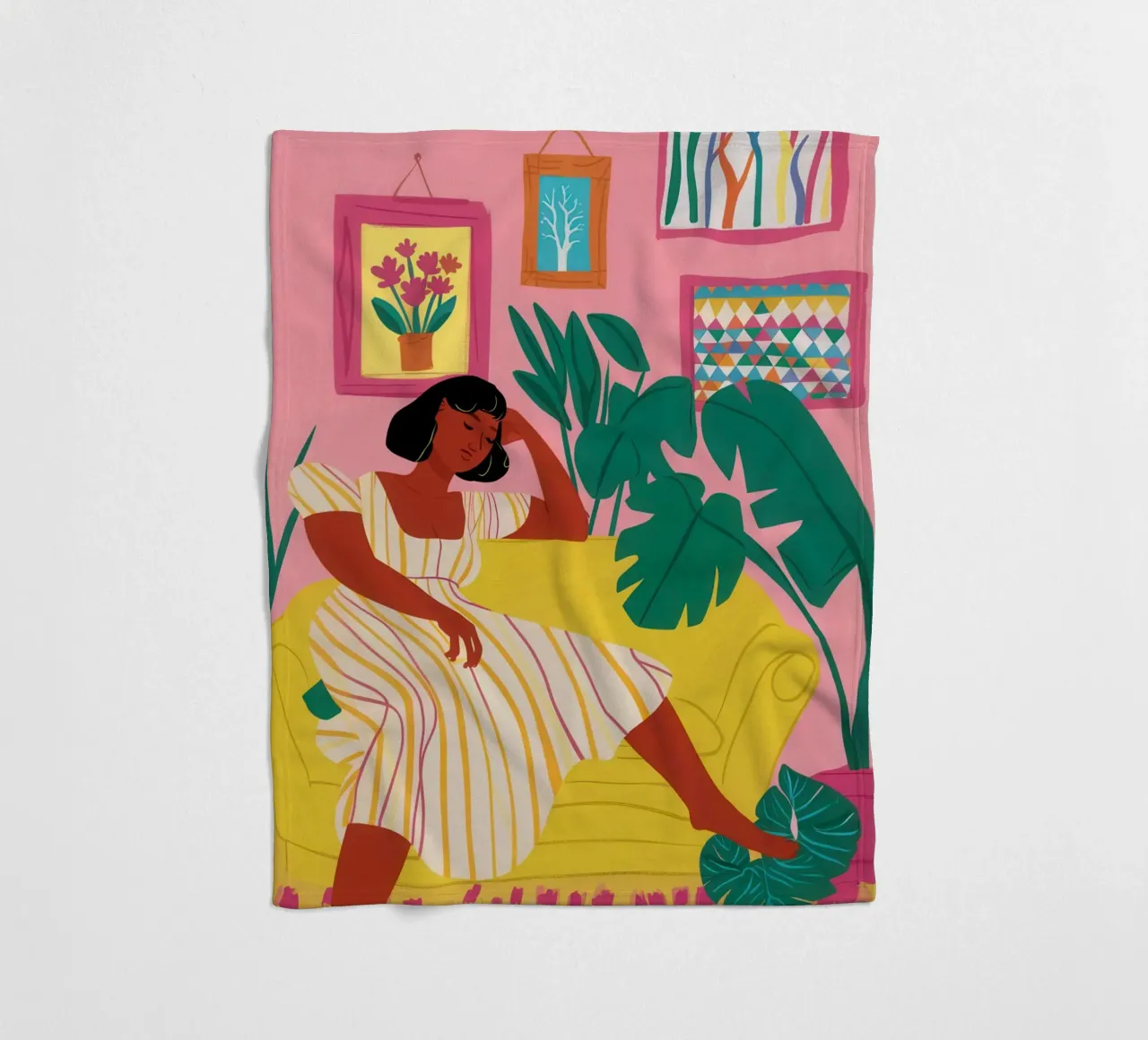 Reading in Bed fleece blanket by Pale Aura