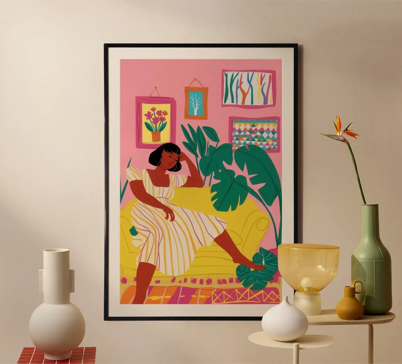 Leggere a letto poster con telaio in plastica da Pale Aura