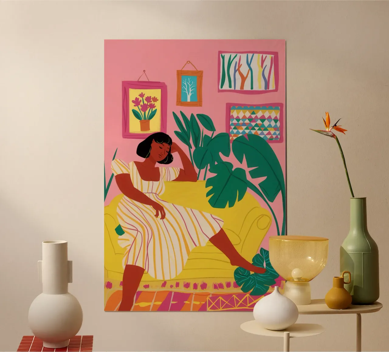 Leggere a letto poster con telaio in plastica da Pale Aura