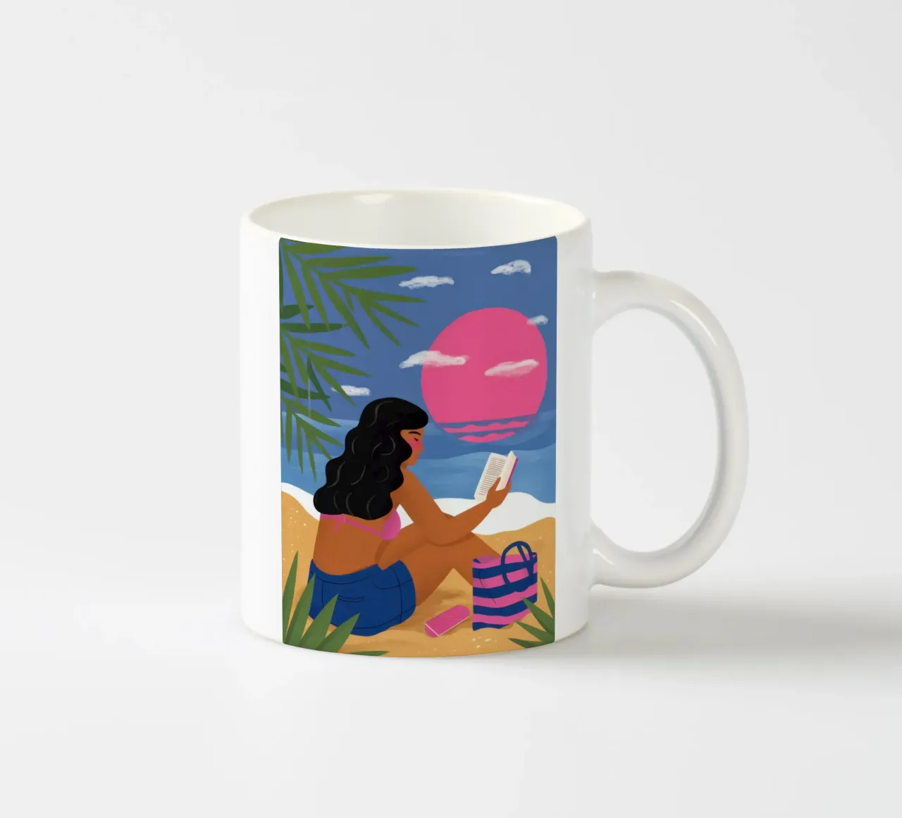 Leggere sulla spiaggia tazza in ceramica da Sentinel Glow