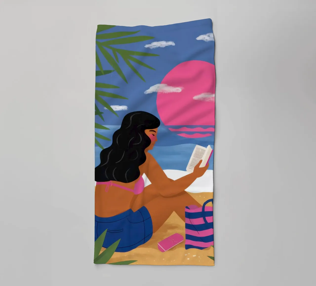 Leggere sulla spiaggia asciugamano da bagno da Sentinel Glow